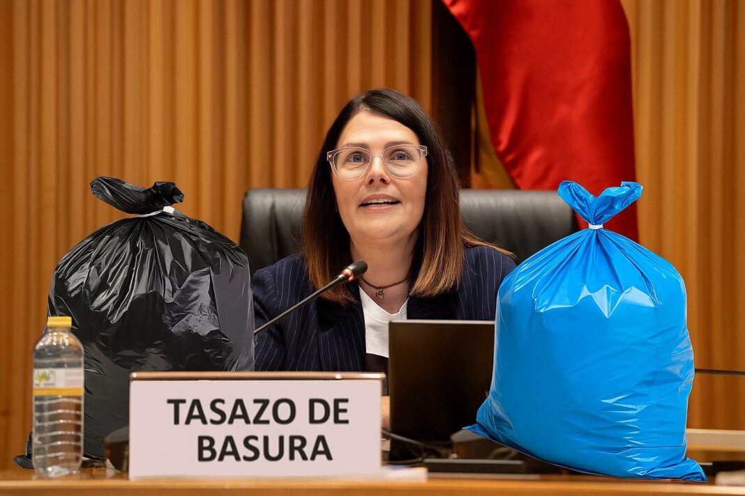 Imagen difundida en redes por ciudadanos críticos con el tasazo de basura